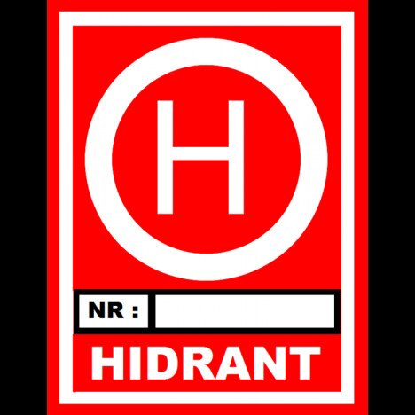 Placuta pentru hidranti cu numar personalizat
